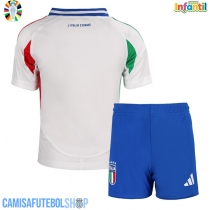 Camisa de time de futebol Itália Replicas 2º Equipamento Infantil Europeu 2024 Manga Curta (+ Calças curtas)